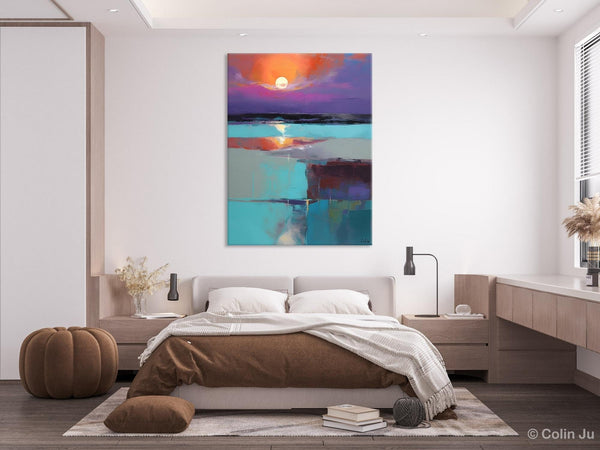 Extra Large Painting on Canvas, Oversized Contemporary Acrylic Painting, Extra Large Canvas Painting for Bedroom, Original Abstract Painting-ArtWorkCrafts.com