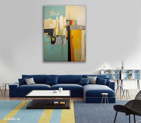 Abstract Paintings, Large Contemporary Wall Art, Extra Large Paintings for Living Room, Heavy Texture Canvas Art, Original Modern Painting-ArtWorkCrafts.com