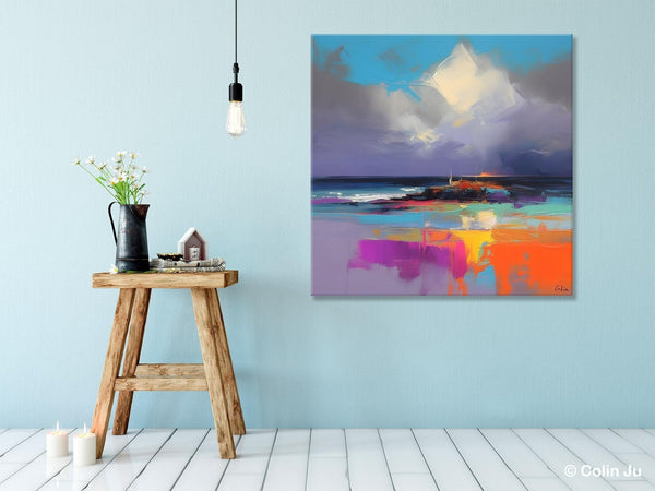 Landscape Canvas Paintings, Modern Canvas Wall Art Paintings, Original Canvas Painting for Living Room, Acrylic Painting on Canvas-ArtWorkCrafts.com