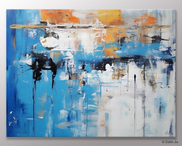 Oversized Canvas Paintings, Original Abstract Art, Modern Wall Art Ideas for Living Room, Palette Knife Painting, Contemporary Acrylic Art-ArtWorkCrafts.com