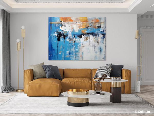 Oversized Canvas Paintings, Original Abstract Art, Modern Wall Art Ideas for Living Room, Palette Knife Painting, Contemporary Acrylic Art-ArtWorkCrafts.com