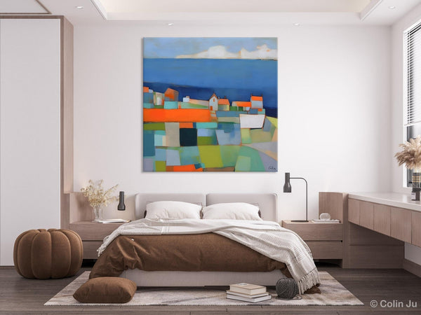 Landscape Canvas Paintings, Original Abstract Wall Art Paintings, Modern Wall Art Painting for Living Room, Acrylic Painting on Canvas-ArtWorkCrafts.com