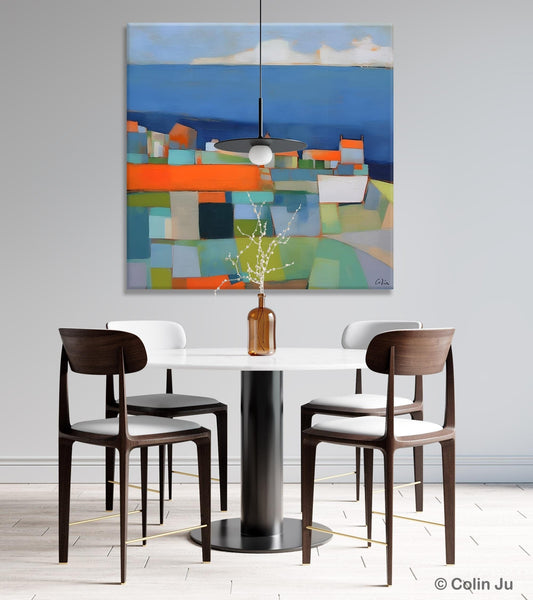 Landscape Canvas Paintings, Original Abstract Wall Art Paintings, Modern Wall Art Painting for Living Room, Acrylic Painting on Canvas-ArtWorkCrafts.com