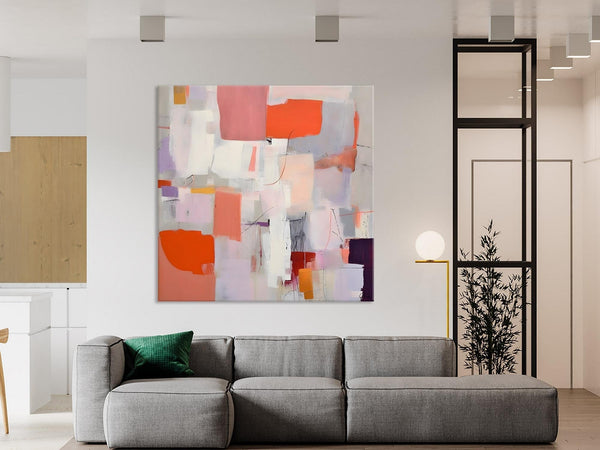 Modern Acrylic Artwork, Original Abstract Wall Art, Contemporary Canvas Art, Hand Painted Canvas Art, Large Abstract Painting for Bedroom-ArtWorkCrafts.com