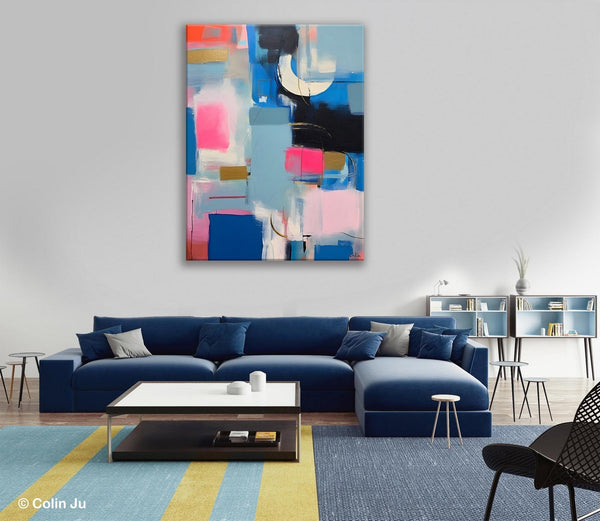 Large Painting Ideas for Living Room, Large Original Canvas Art, Contemporary Acrylic Painting on Canvas, Modern Abstract Wall Art Paintings-ArtWorkCrafts.com