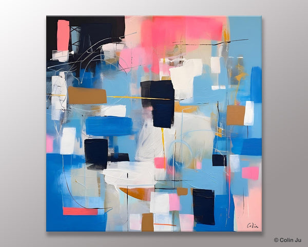 Modern Canvas Paintings, Contemporary Canvas Art, Original Modern Wall Art, Modern Acrylic Artwork, Large Abstract Painting for Dining Room-ArtWorkCrafts.com