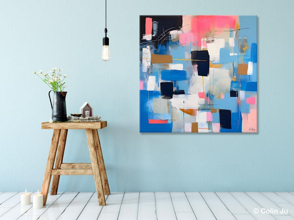 Modern Canvas Paintings, Contemporary Canvas Art, Original Modern Wall Art, Modern Acrylic Artwork, Large Abstract Painting for Dining Room-ArtWorkCrafts.com