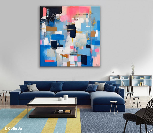 Modern Canvas Paintings, Contemporary Canvas Art, Original Modern Wall Art, Modern Acrylic Artwork, Large Abstract Painting for Dining Room-ArtWorkCrafts.com