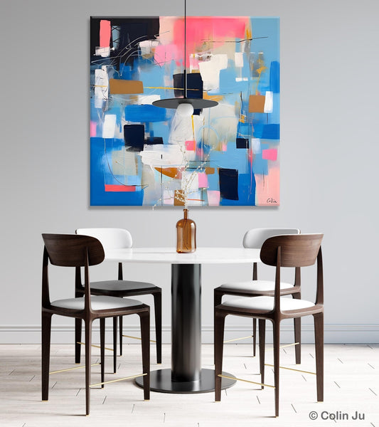 Modern Canvas Paintings, Contemporary Canvas Art, Original Modern Wall Art, Modern Acrylic Artwork, Large Abstract Painting for Dining Room-ArtWorkCrafts.com