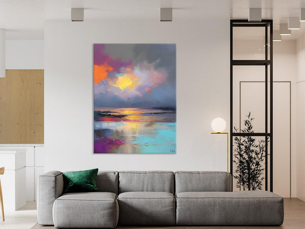 Landscape Painting on Canvas, Abstract Paintings for Bedroom, Contemporary Wall Art Paintings, Extra Large Original Art, Buy Wall Art Online-ArtWorkCrafts.com