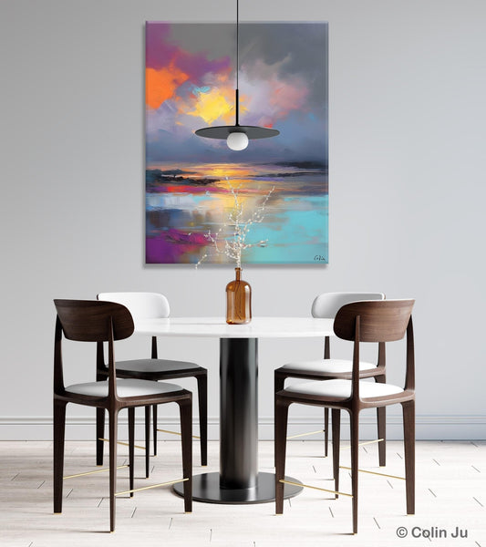 Landscape Painting on Canvas, Abstract Paintings for Bedroom, Contemporary Wall Art Paintings, Extra Large Original Art, Buy Wall Art Online-ArtWorkCrafts.com