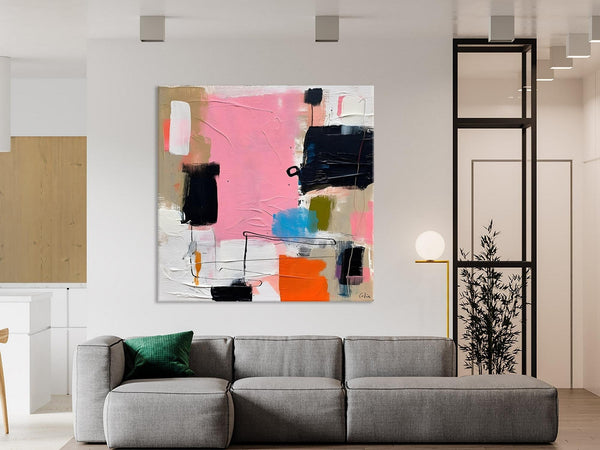 Modern Acrylic Artwork, Large Abstract Painting for Bedroom, Original Abstract Wall Art, Modern Canvas Paintings, Contemporary Canvas Art-ArtWorkCrafts.com