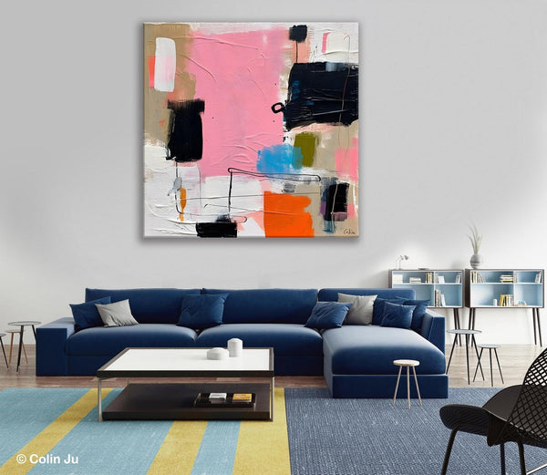 Modern Acrylic Artwork, Large Abstract Painting for Bedroom, Original Abstract Wall Art, Modern Canvas Paintings, Contemporary Canvas Art-ArtWorkCrafts.com