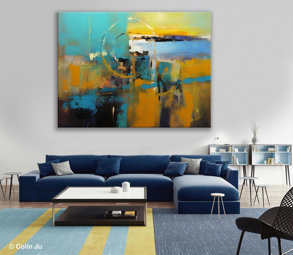 Oversized Canvas Paintings, Original Abstract Art, Hand Painted Canvas Art, Contemporary Acrylic Art, Huge Wall Art Ideas for Living Room-ArtWorkCrafts.com