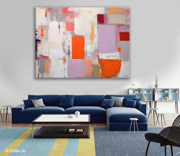 Large Wall Art Ideas for Bedroom, Hand Painted Canvas Art, Oversized Canvas Paintings, Original Abstract Art, Contemporary Acrylic Artwork-ArtWorkCrafts.com