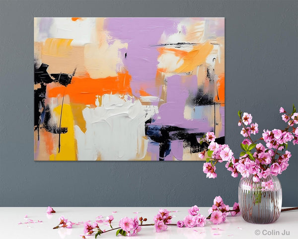 Modern Acrylic Painting on Canvas, Contemporary Wall Art Paintings, Extra Large Original Art for Dining Room, Hand Painted Canvas Artwork-ArtWorkCrafts.com