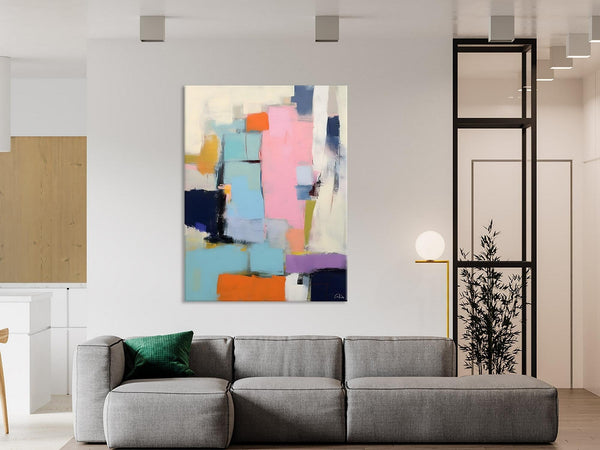 Original Canvas Art, Contemporary Acrylic Painting on Canvas, Large Wall Art Painting for Bedroom, Oversized Modern Abstract Wall Paintings-ArtWorkCrafts.com