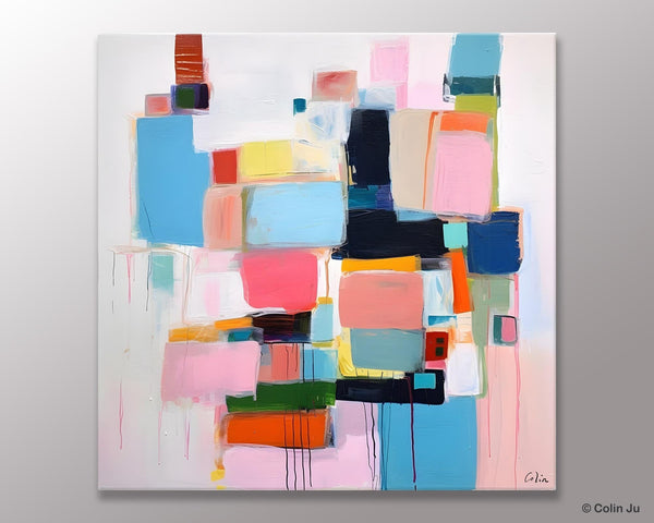 Modern Canvas Paintings, Large Abstract Art for Bedroom, Original Abstract Wall Art, Simple Modern Acrylic Artwork, Contemporary Canvas Art-ArtWorkCrafts.com