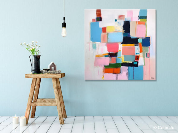 Modern Canvas Paintings, Large Abstract Art for Bedroom, Original Abstract Wall Art, Simple Modern Acrylic Artwork, Contemporary Canvas Art-ArtWorkCrafts.com