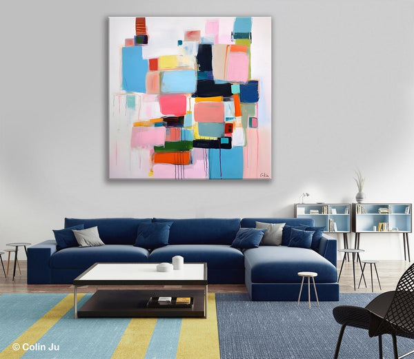 Modern Canvas Paintings, Large Abstract Art for Bedroom, Original Abstract Wall Art, Simple Modern Acrylic Artwork, Contemporary Canvas Art-ArtWorkCrafts.com