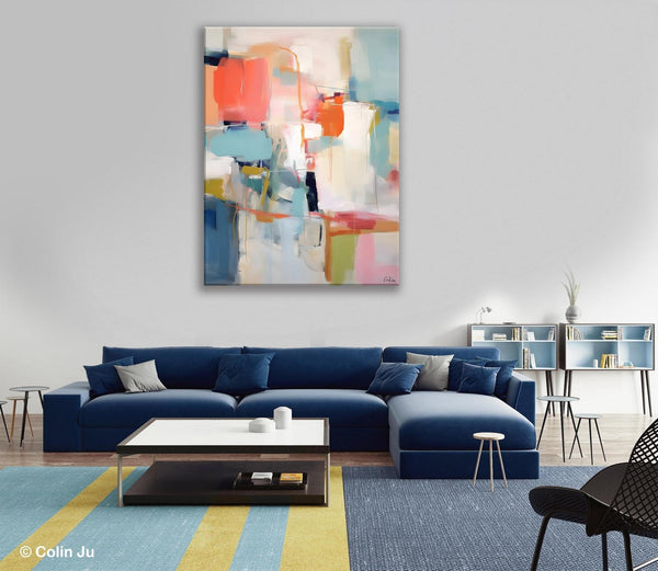 Large Wall Art Painting for Bedroom, Original Canvas Art, Contemporary Acrylic Painting on Canvas, Oversized Modern Abstract Wall Paintings-ArtWorkCrafts.com