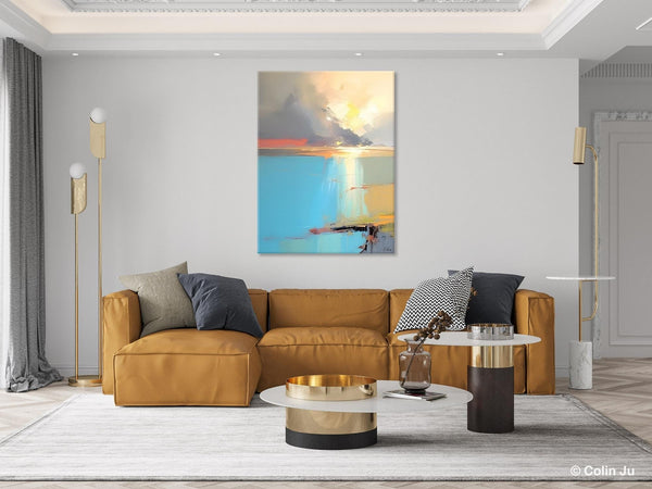 Contemporary Acrylic Painting on Canvas, Large Original Artwork, Large Landscape Paintings for Living Room, Modern Canvas Art Paintings-ArtWorkCrafts.com