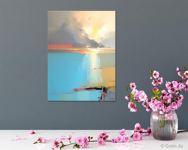 Contemporary Acrylic Painting on Canvas, Large Original Artwork, Large Landscape Paintings for Living Room, Modern Canvas Art Paintings-ArtWorkCrafts.com