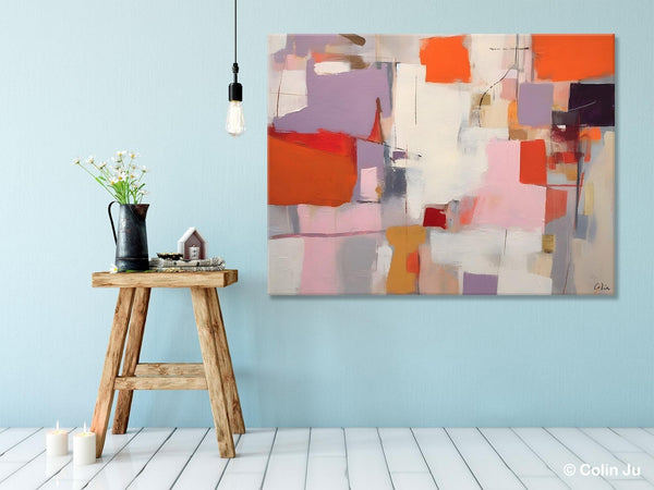Acrylic Paintings on Canvas, Large Original Abstract Art, Contemporary Acrylic Painting on Canvas, Oversized Modern Abstract Wall Paintings-ArtWorkCrafts.com