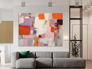 Acrylic Paintings on Canvas, Large Original Abstract Art, Contemporary Acrylic Painting on Canvas, Oversized Modern Abstract Wall Paintings-ArtWorkCrafts.com