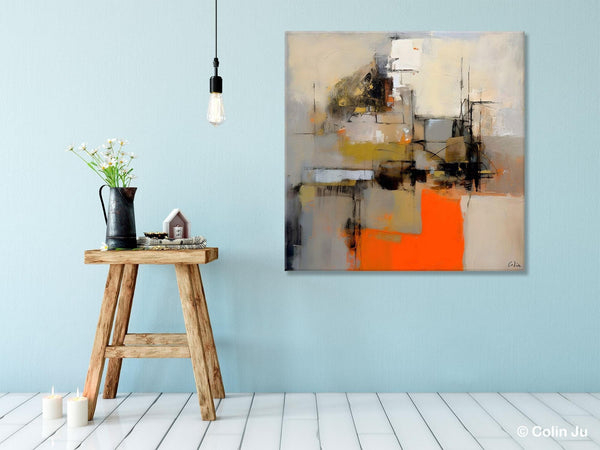 Large Abstract Art for Bedroom, Original Abstract Wall Art, Simple Modern Acrylic Artwork, Modern Canvas Paintings, Contemporary Canvas Art-ArtWorkCrafts.com