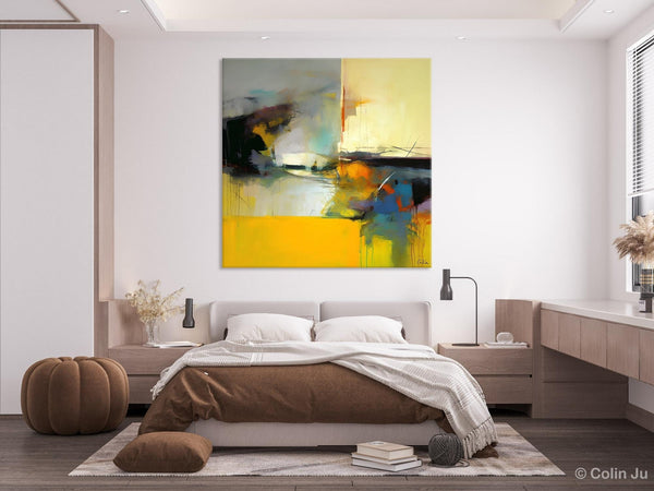 Simple Modern Acrylic Artwork, Modern Canvas Paintings, Large Abstract Art for Bedroom, Original Abstract Wall Art, Contemporary Canvas Art-ArtWorkCrafts.com