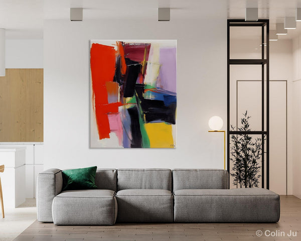 Contemporary Acrylic Paintings, Red Abstract Paintings, Modern Wall Art for Living Room, Original Abstract Art, Abstract Painting on Canvas-ArtWorkCrafts.com