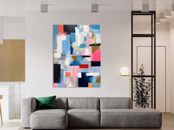 Original Modern Artwork, Contemporary Acrylic Painting on Canvas, Large Wall Art Painting for Bedroom, Oversized Abstract Wall Art Paintings-ArtWorkCrafts.com