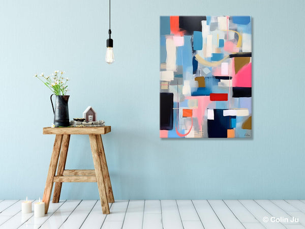 Original Modern Artwork, Contemporary Acrylic Painting on Canvas, Large Wall Art Painting for Bedroom, Oversized Abstract Wall Art Paintings-ArtWorkCrafts.com
