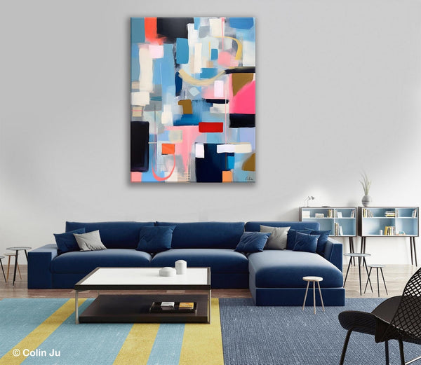 Original Modern Artwork, Contemporary Acrylic Painting on Canvas, Large Wall Art Painting for Bedroom, Oversized Abstract Wall Art Paintings-ArtWorkCrafts.com