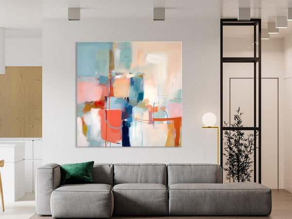 Canvas Paintings, Large Abstract Art for Bedroom, Simple Modern Acrylic Artwork, Modern Original Abstract Wall Art, Contemporary Canvas Art-ArtWorkCrafts.com