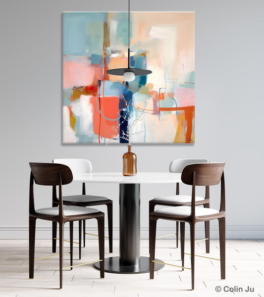 Canvas Paintings, Large Abstract Art for Bedroom, Simple Modern Acrylic Artwork, Modern Original Abstract Wall Art, Contemporary Canvas Art-ArtWorkCrafts.com