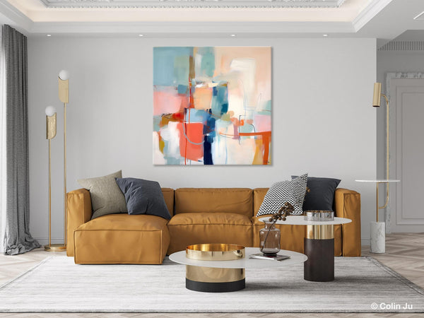 Canvas Paintings, Large Abstract Art for Bedroom, Simple Modern Acrylic Artwork, Modern Original Abstract Wall Art, Contemporary Canvas Art-ArtWorkCrafts.com