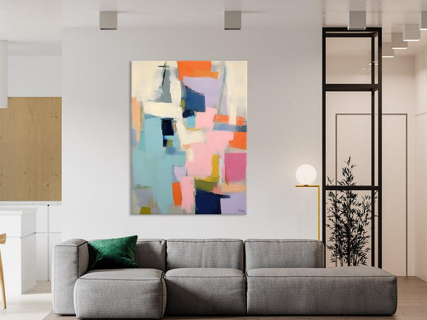Large Wall Art Painting for Bedroom, Original Canvas Art, Contemporary Acrylic Painting on Canvas, Oversized Modern Abstract Wall Paintings-ArtWorkCrafts.com
