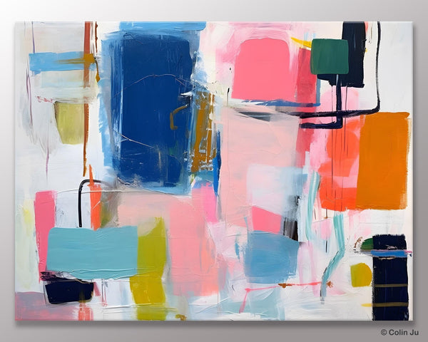 Large Wall Art Painting for Bedroom, Original Canvas Art, Oversized Modern Abstract Wall Paintings, Contemporary Acrylic Painting on Canvas-ArtWorkCrafts.com