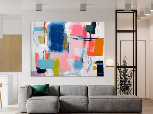 Large Wall Art Painting for Bedroom, Original Canvas Art, Oversized Modern Abstract Wall Paintings, Contemporary Acrylic Painting on Canvas-ArtWorkCrafts.com
