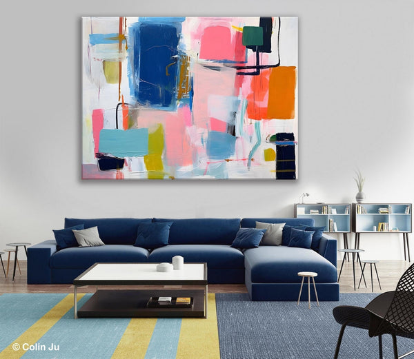 Large Wall Art Painting for Bedroom, Original Canvas Art, Oversized Modern Abstract Wall Paintings, Contemporary Acrylic Painting on Canvas-ArtWorkCrafts.com