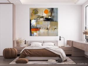 Large Abstract Art for Bedroom, Simple Modern Acrylic Art, Modern Original Abstract Art, Canvas Paintings for Sale, Contemporary Canvas Art-ArtWorkCrafts.com
