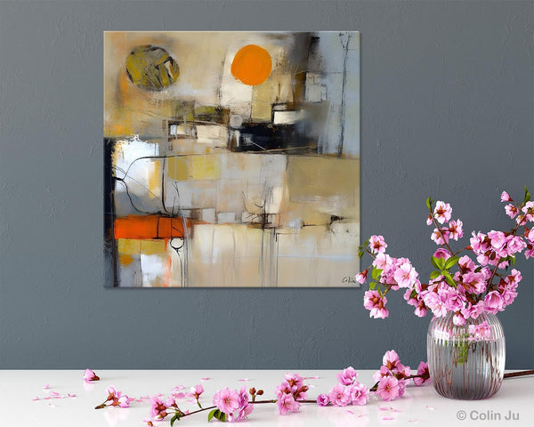 Large Abstract Art for Bedroom, Simple Modern Acrylic Art, Modern Original Abstract Art, Canvas Paintings for Sale, Contemporary Canvas Art-ArtWorkCrafts.com