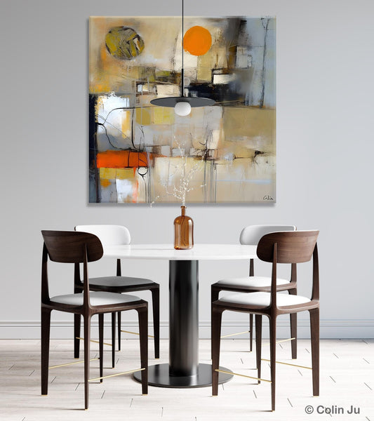 Large Abstract Art for Bedroom, Simple Modern Acrylic Art, Modern Original Abstract Art, Canvas Paintings for Sale, Contemporary Canvas Art-ArtWorkCrafts.com