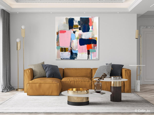 Modern Original Abstract Wall Art, Contemporary Canvas Art, Canvas Paintings, Large Abstract Art for Bedroom, Simple Modern Acrylic Artwork-ArtWorkCrafts.com