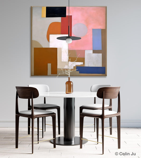 Extra Large Canvas Paintings for Living Room, Original Modern Abstract Artwork, Geometric Modern Canvas Art, Abstract Wall Art for Sale-ArtWorkCrafts.com
