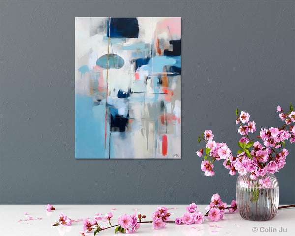 Large Wall Paintings for Bedroom, Contemporary Abstract Paintings on Canvas, Oversized Abstract Wall Art Paintings, Original Abstract Art-ArtWorkCrafts.com