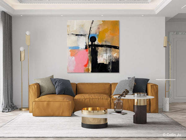 Extra Large Abstract Paintings for Bedroom, Original Modern Acrylic Wall Art, Modern Canvas Art Paintings, Abstract Wall Art for Dining Room-ArtWorkCrafts.com