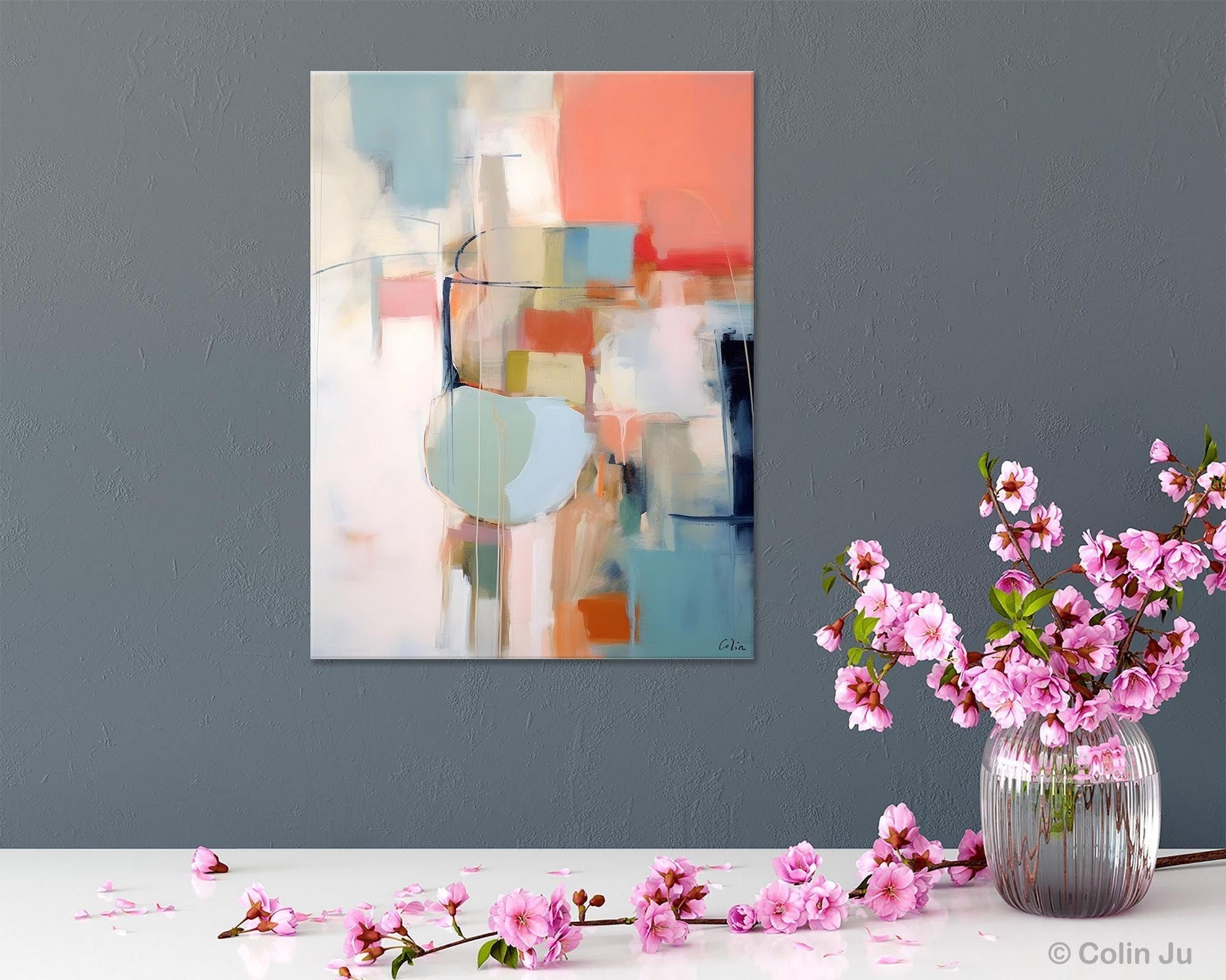 Large Modern Paintings, Original Abstract Canvas Art, Large Wall Painting for Bedroom, Hand Painted Canvas Art, Acrylic Painting on Canvas-ArtWorkCrafts.com